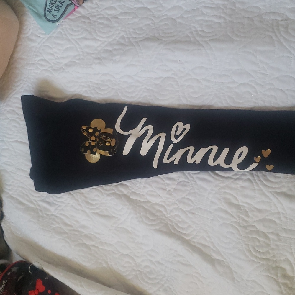 Disney Jumping Beans Minnie Mouse Black Leggings  Size 4T